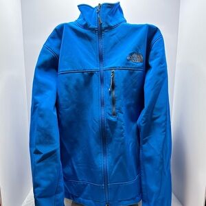 The North Face Blue Jacket with Water-Resistant Fabric